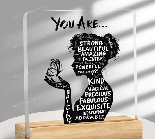 Positive affirmations display