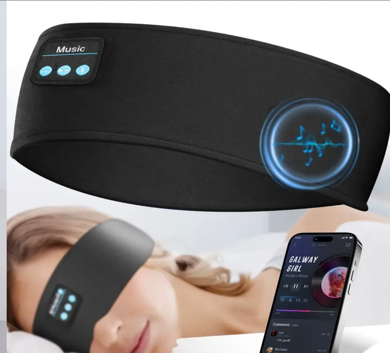 Wireless bluetooth eye mask