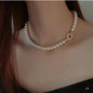 Elegant Pearl Choker Necklace with Crystal Clasp – Timeless Luxury Jewelry