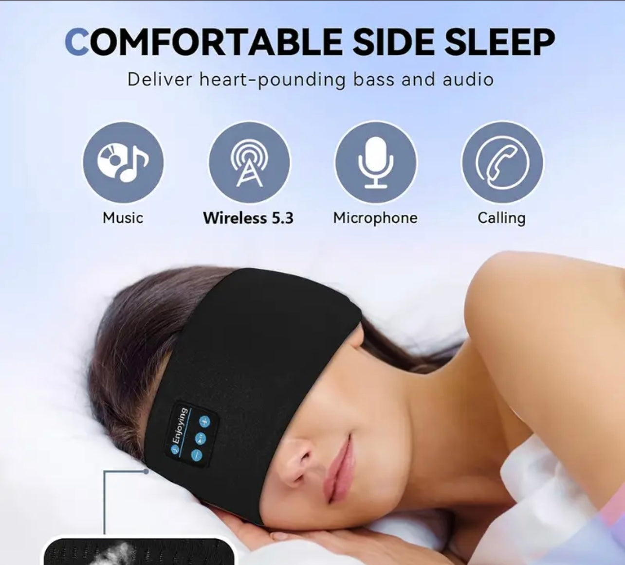 Wireless bluetooth eye mask