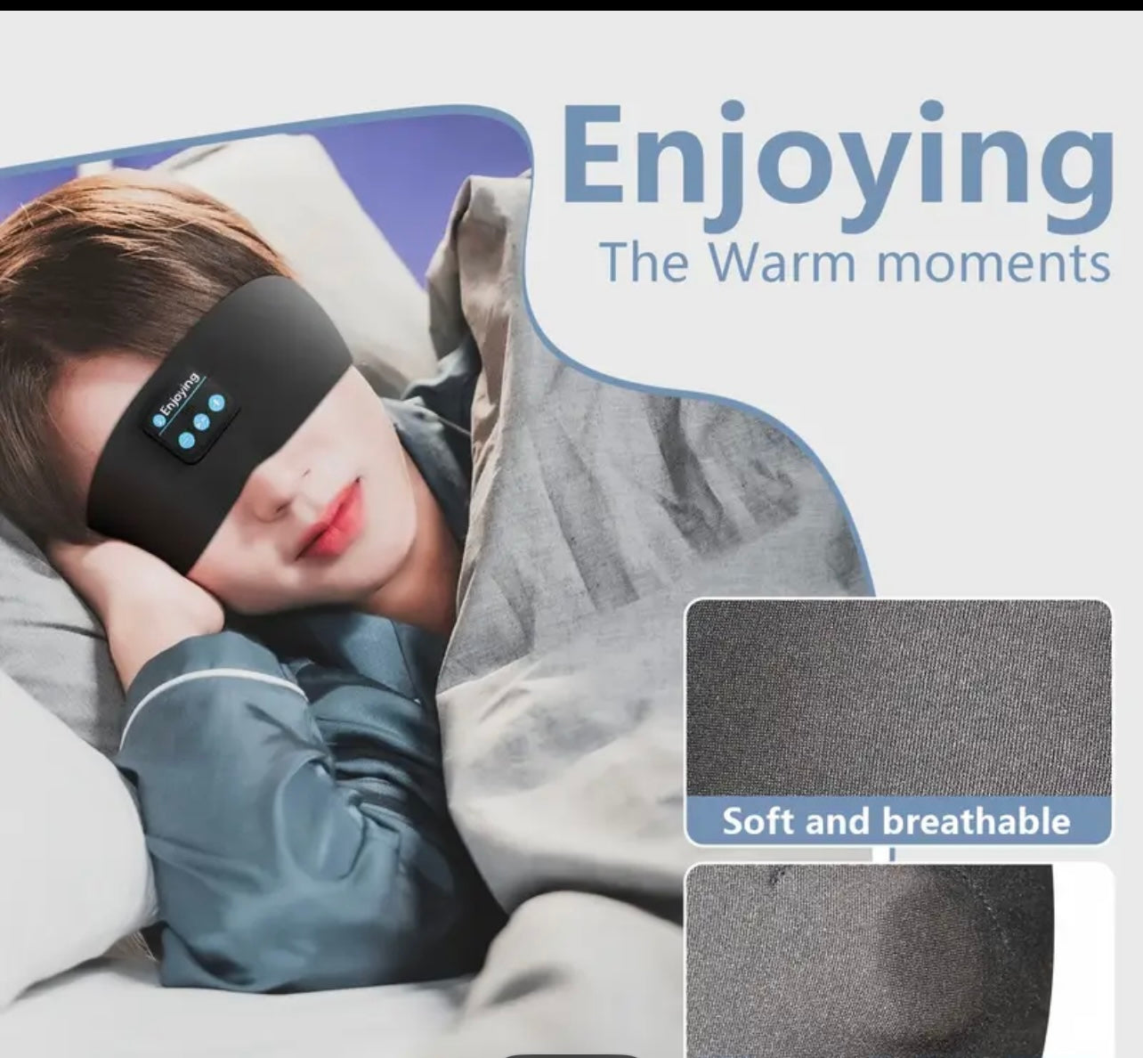Wireless bluetooth eye mask